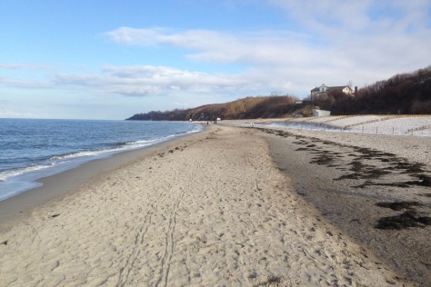 kilometerlanger Ostseestrand an der Steilküste