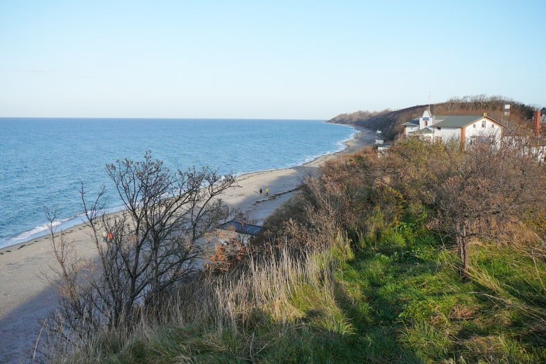 Blick zur Steilküste